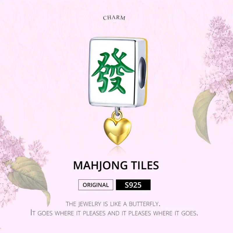 (kép) PANDORA típusú bicolor mahjong csempe charm - SCC1751 - Megtekintés 6