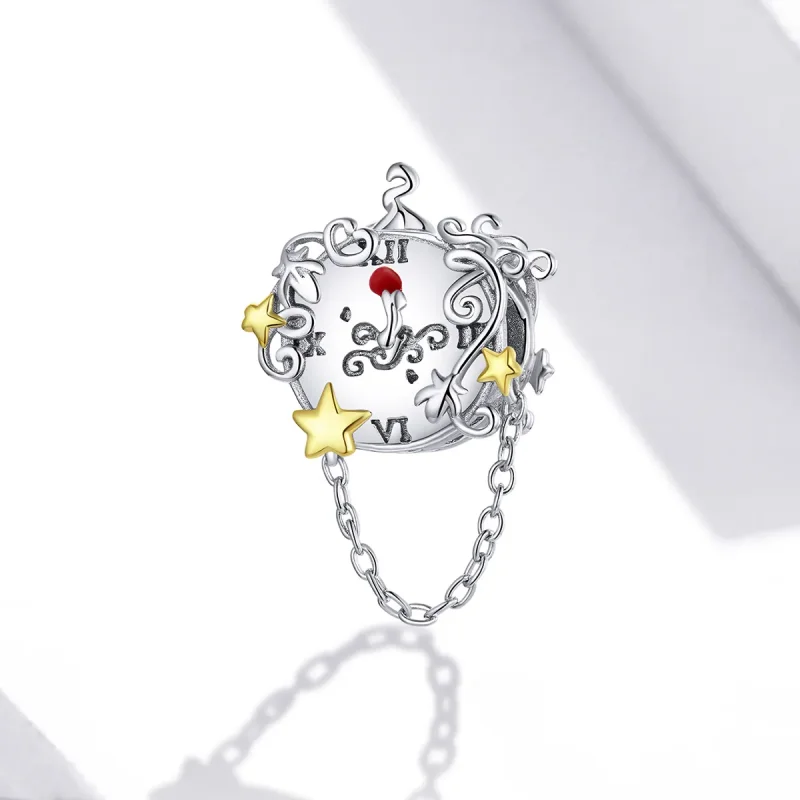 (kép) PANDORA típusú bicolor mágikus óra charm - BSC406 - Megtekintés 2
