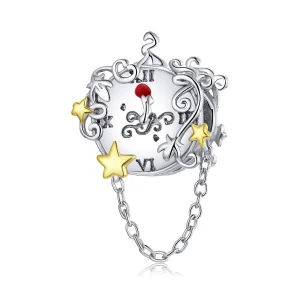 (kép) PANDORA típusú bicolor mágikus óra charm - BSC406