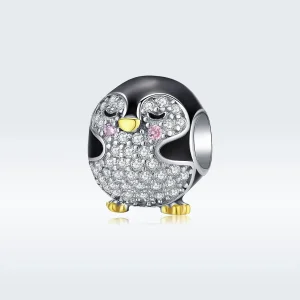 (kép) PANDORA típusú bicolor pingvin charm - BSC126