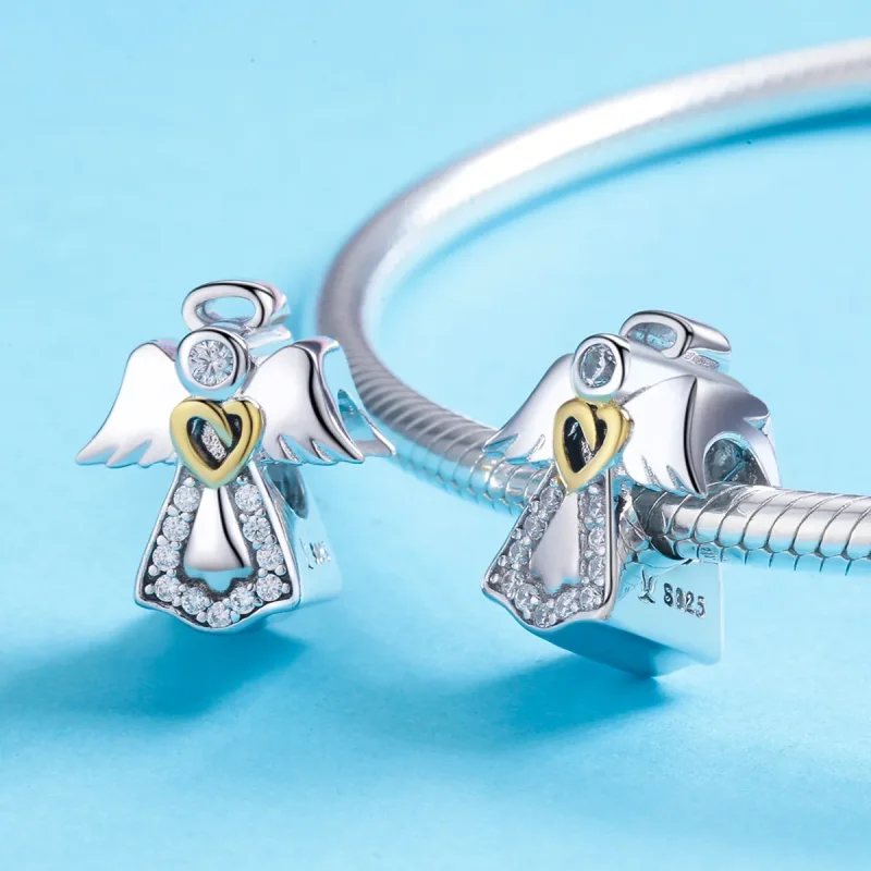(kép) PANDORA típusú bicolor őrangyal charm - SCC747 - Megtekintés 4