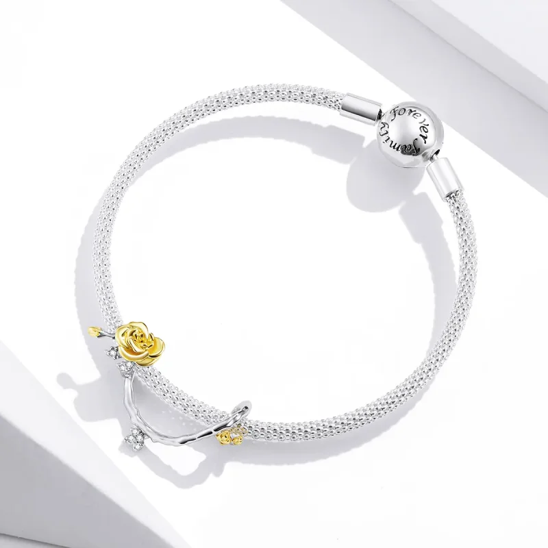(kép) PANDORA típusú bicolor rózsa szőlő charm - BSC322 - Megtekintés 3