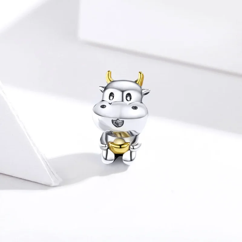 (kép) PANDORA típusú bicolor szerencsés tehén charm - SCC1709 - Megtekintés 2
