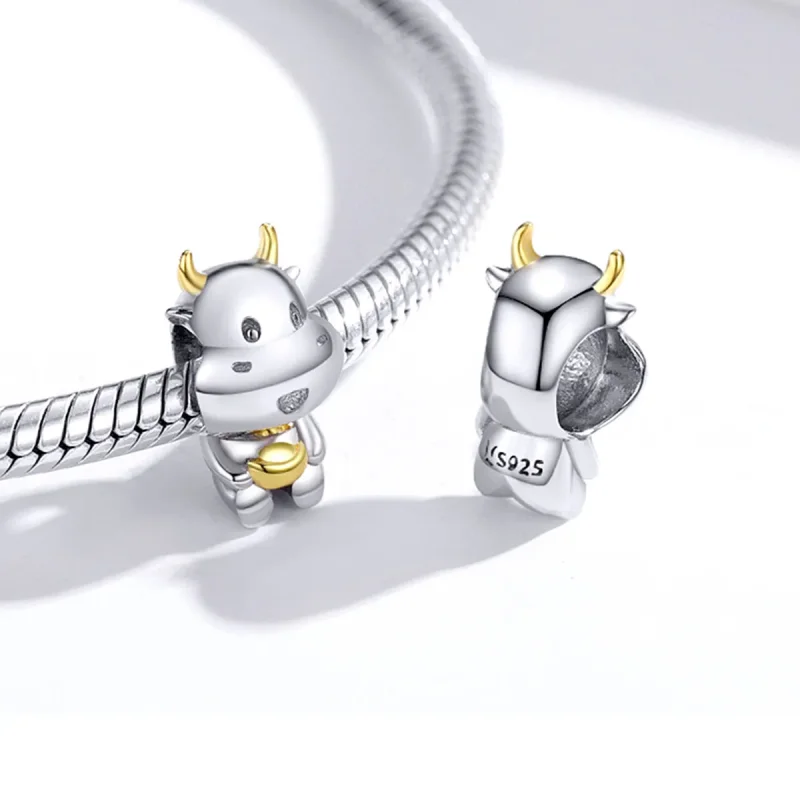 (kép) PANDORA típusú bicolor szerencsés tehén charm - SCC1709 - Megtekintés 4