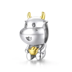 (kép) PANDORA típusú bicolor szerencsés tehén charm - SCC1709