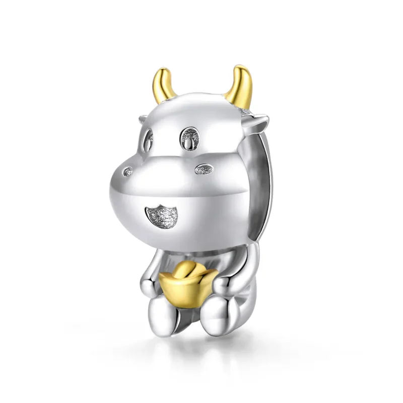 (kép) PANDORA típusú bicolor szerencsés tehén charm - SCC1709