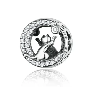 (kép) PANDORA típusú boldog cica charm - SCC1203