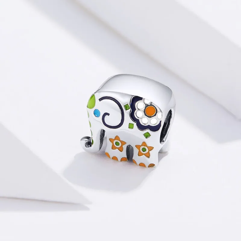 (kép) PANDORA típusú Boldog elefánt Charm - BSC095 - Megtekintés 3