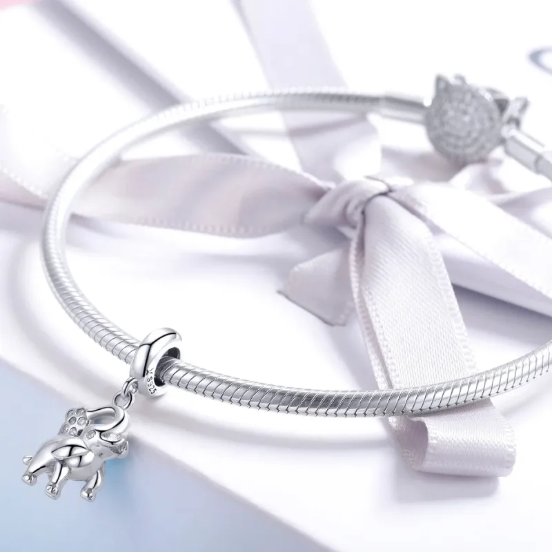 (kép) PANDORA típusú boldog elefánt függő charm - SCC1059 - Megtekintés 3