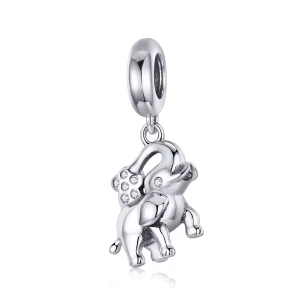 (kép) PANDORA típusú boldog elefánt függő charm - SCC1059