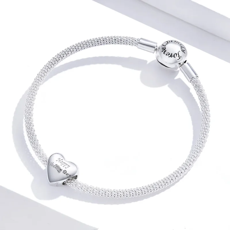 (kép) PANDORA típusú Boldog esküvőt Charm - BSC268 - Megtekintés 2