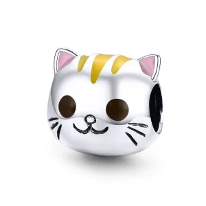 (kép) PANDORA típusú boldog kitty charm - SCC1142
