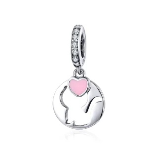 (kép) PANDORA típusú boldog kitty függő charm - SCC1140