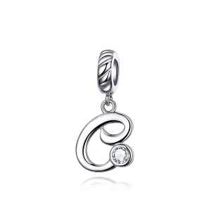 PANDORA típusú c betű függő charm - SCC1183-C (kép) PANDORA típusú c betű függő charm - SCC1183-C