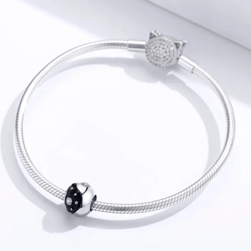 (kép) PANDORA típusú chinoiserie yin yang charm - BSC192 - Megtekintés 3