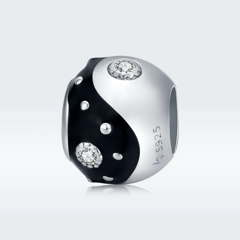 (kép) PANDORA típusú chinoiserie yin yang charm - BSC192 - Megtekintés 5