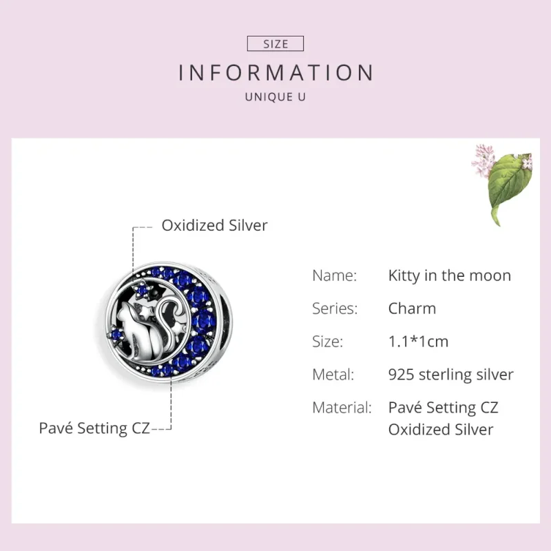 (kép) PANDORA típusú cica a holdban charm - SCC1204 - Megtekintés 3