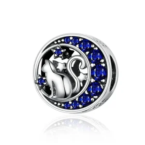 PANDORA típusú cica a holdban charm - SCC1204 (kép) PANDORA típusú cica a holdban charm - SCC1204