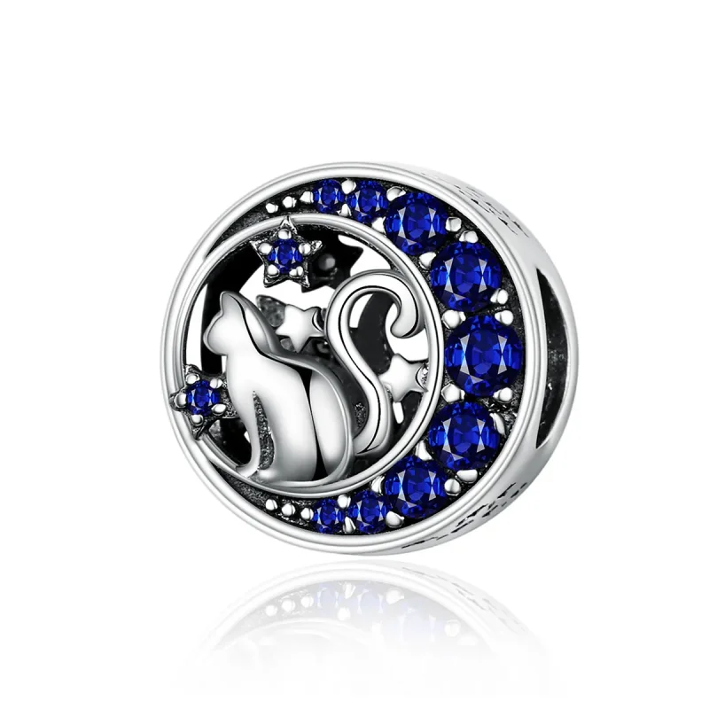 (kép) PANDORA típusú cica a holdban charm - SCC1204