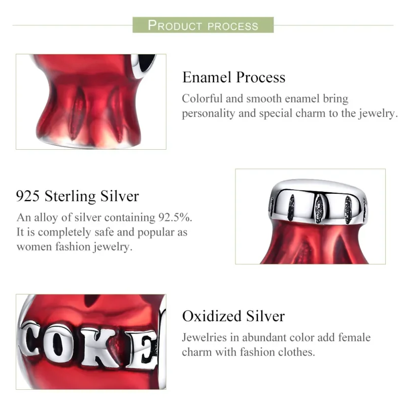 (kép) PANDORA típusú coca cola charm - SCC1159 - Megtekintés 4