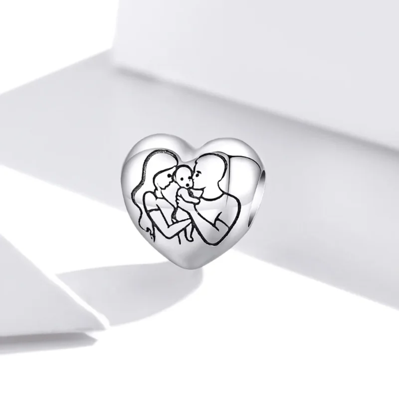 (kép) PANDORA típusú Család Charm - BSC494 - Megtekintés 2