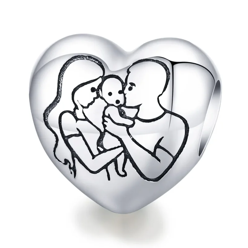 (kép) PANDORA típusú Család Charm - BSC494