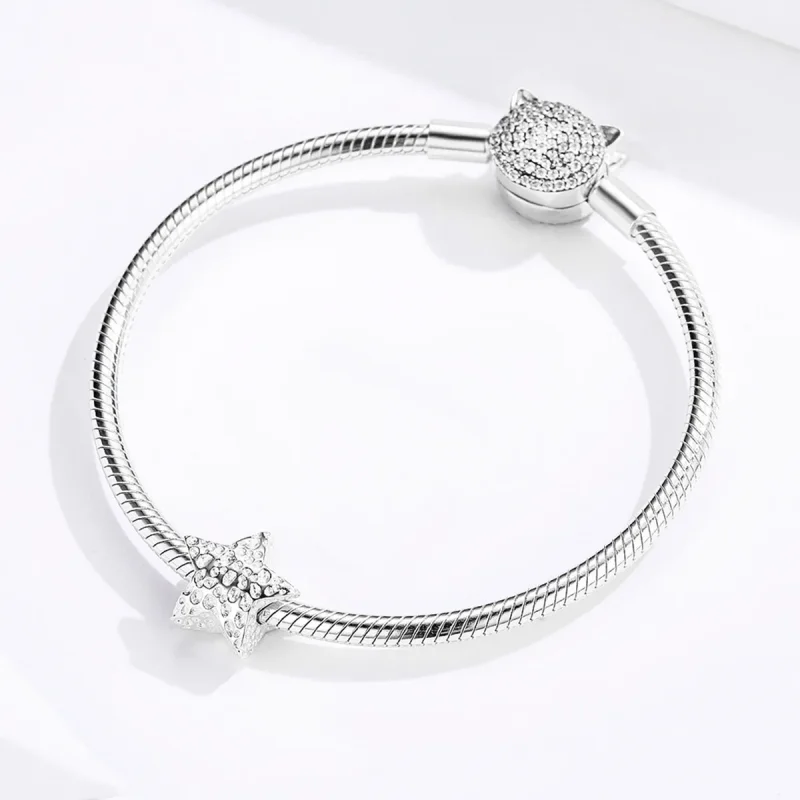 (kép) PANDORA típusú csillagos charm - SCC1246 - Megtekintés 3