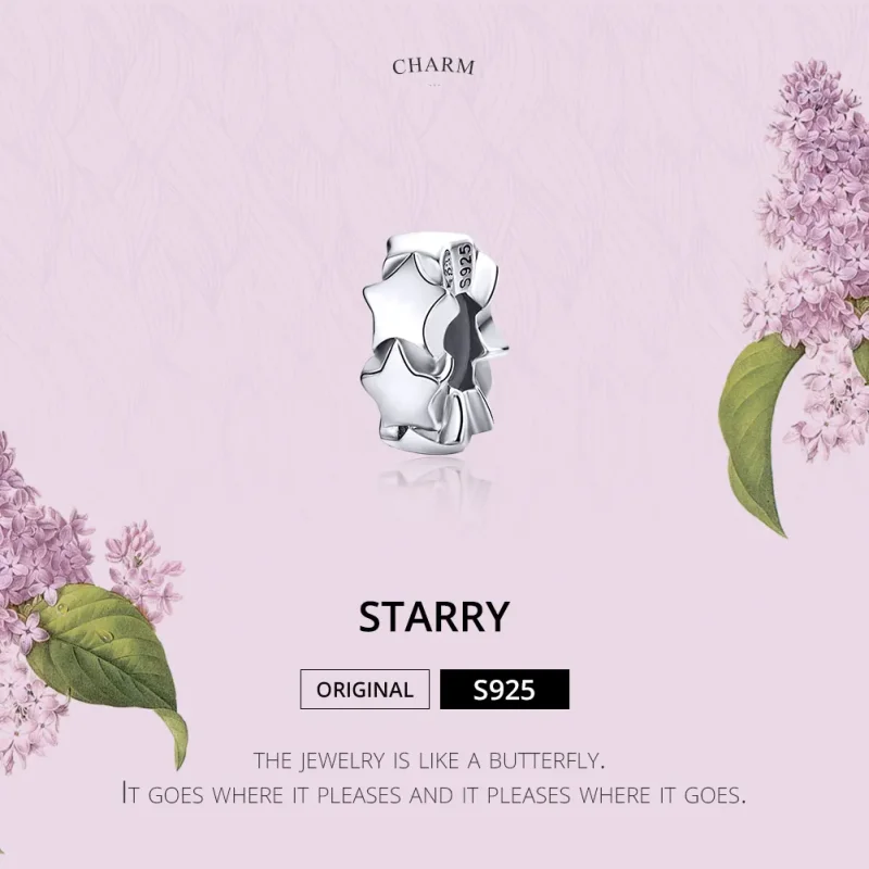 (kép) PANDORA típusú csillagos égbolt spacer charm - SCC1169 - Megtekintés 2