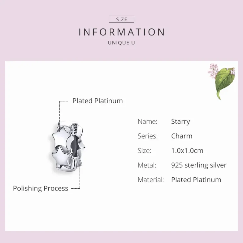 (kép) PANDORA típusú csillagos égbolt spacer charm - SCC1169 - Megtekintés 3