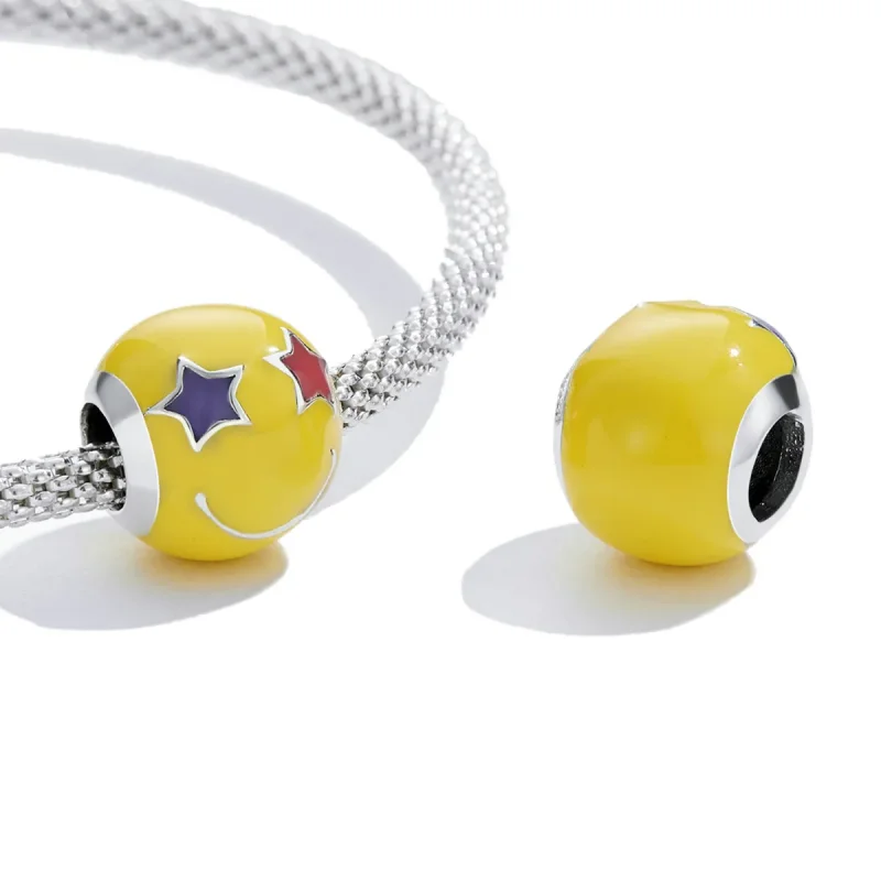 (kép) PANDORA típusú Csillagszem Smiley Charm - SCC2190 - Megtekintés 3