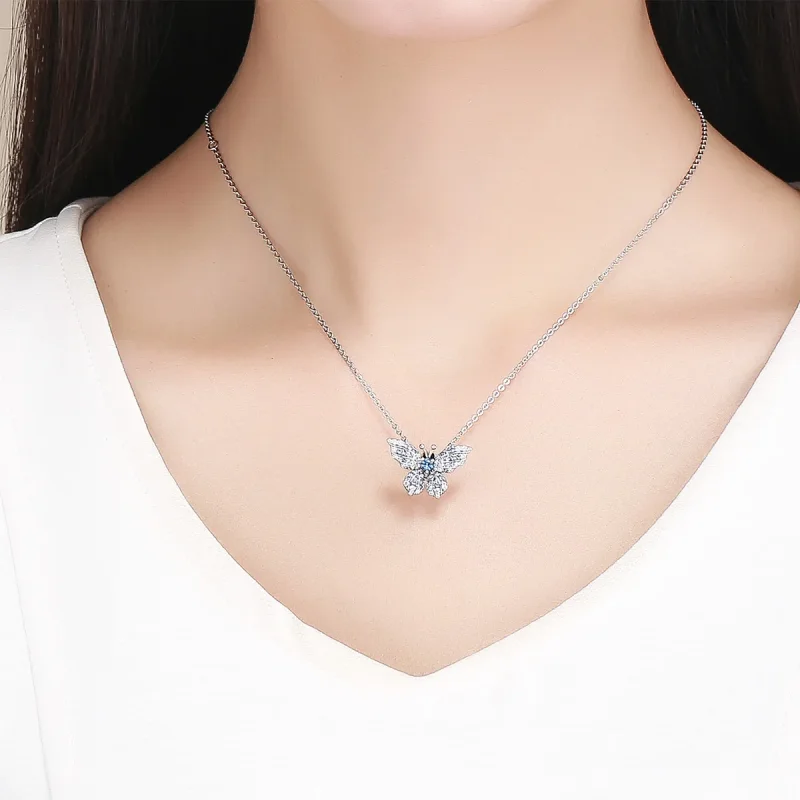 (kép) PANDORA típusú csillámló pillangó charm - BSC061 - Megtekintés 5