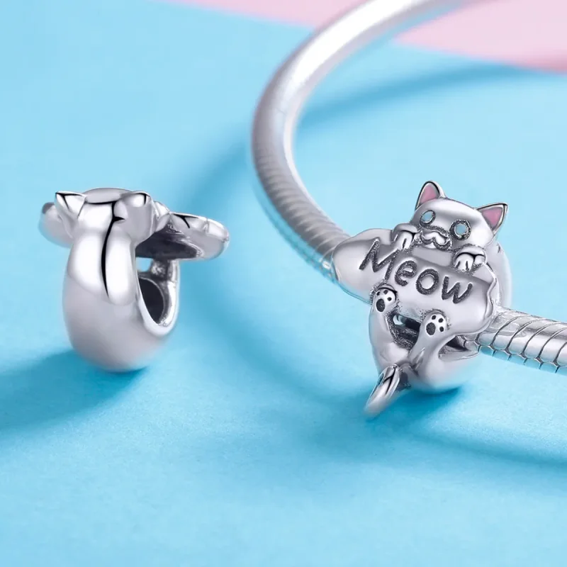(kép) PANDORA típusú csintalan macska parfümös üveg charm - SCC874 - Megtekintés 4