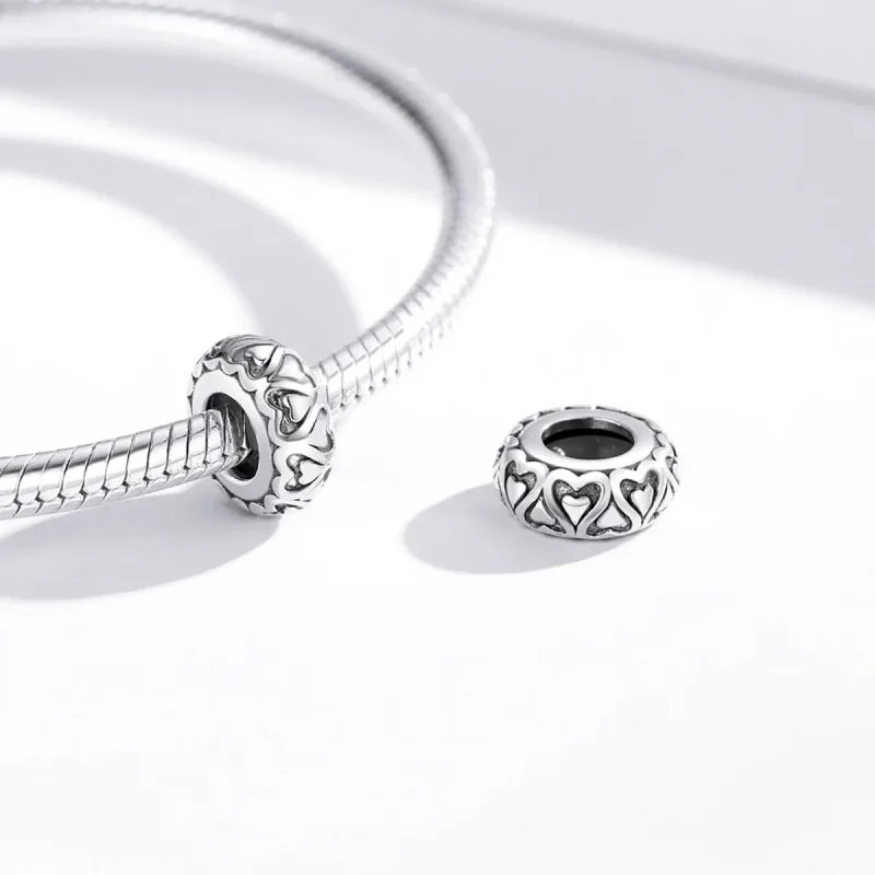 (kép) PANDORA típusú Csipke szerelem spacer charm - SCC1949 - Megtekintés 3