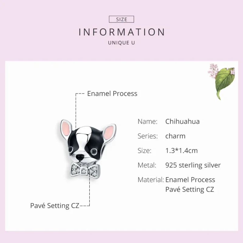 (kép) PANDORA típusú csivava charm - SCC1310 - Megtekintés 3