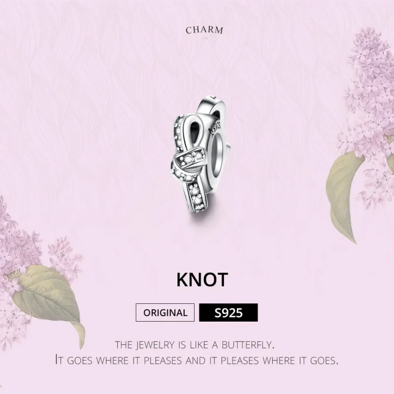 (kép) PANDORA típusú csomó spacer charm - SCC1234 - Megtekintés 2