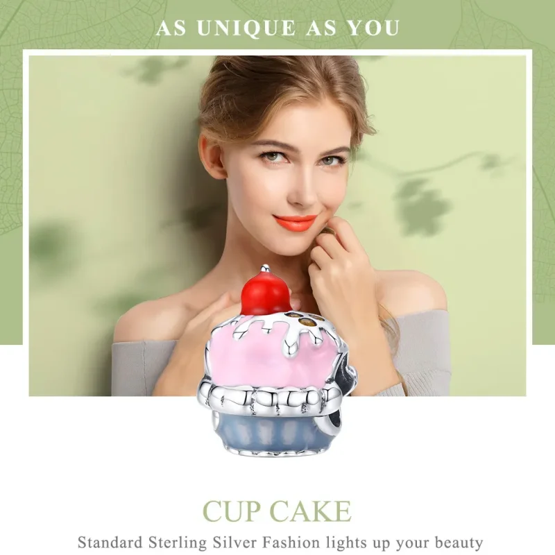 (kép) PANDORA típusú csésze torta charm - SCC1084 - Megtekintés 2