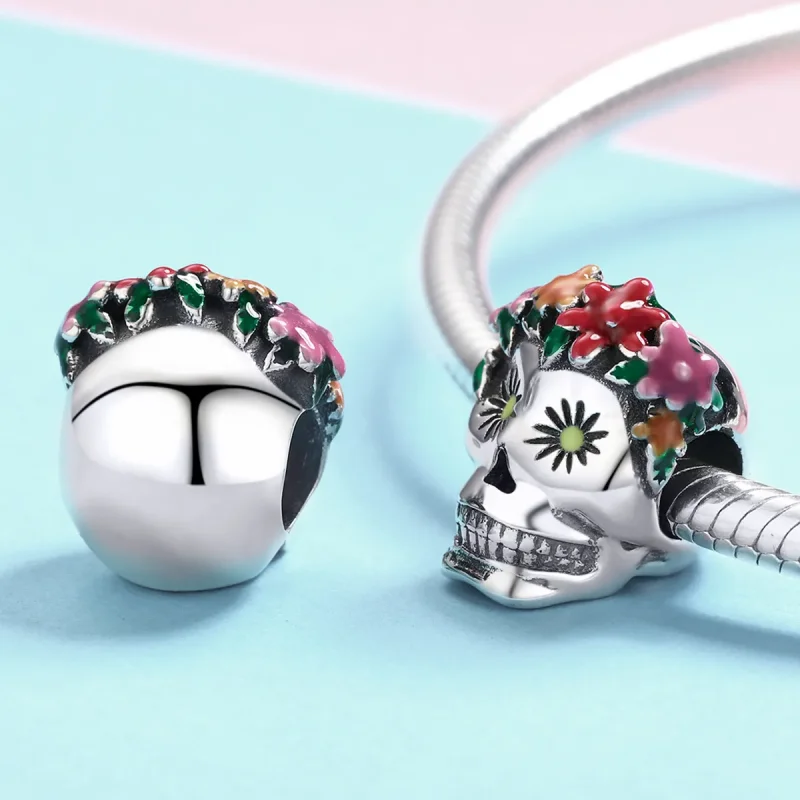 (kép) PANDORA típusú cukorkoponya charm - SCC888 - Megtekintés 3