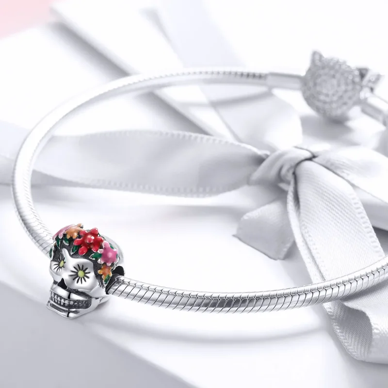 (kép) PANDORA típusú cukorkoponya charm - SCC888 - Megtekintés 4