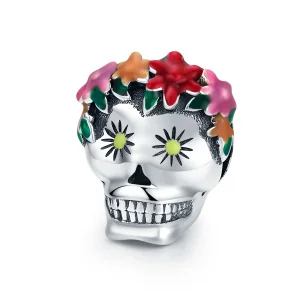 (kép) PANDORA típusú cukorkoponya charm - SCC888