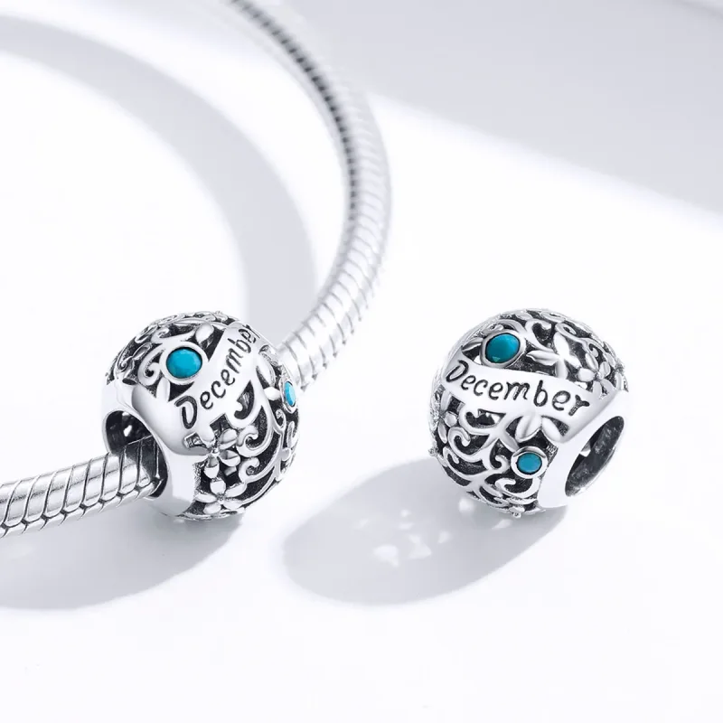 (kép) PANDORA típusú decemberi születési kő charm - SCC1385-12 - Megtekintés 2