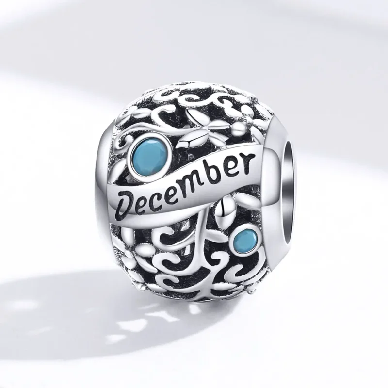 (kép) PANDORA típusú decemberi születési kő charm - SCC1385-12 - Megtekintés 4