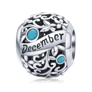PANDORA típusú decemberi születési kő charm - SCC1385-12 (kép) PANDORA típusú decemberi születési kő charm - SCC1385-12