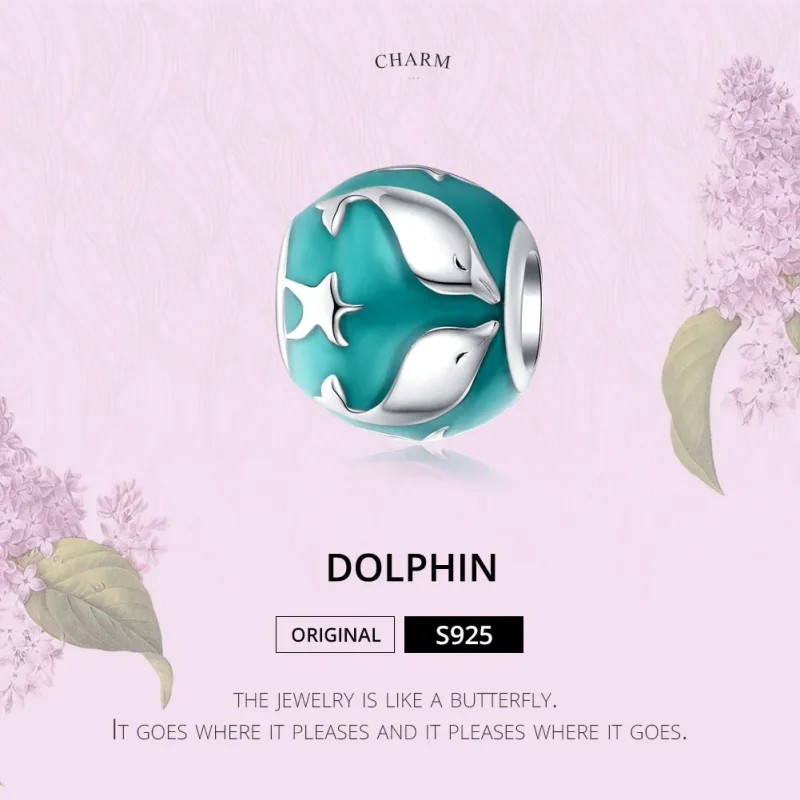(kép) PANDORA típusú delfin charm - SCC1295 - Megtekintés 2