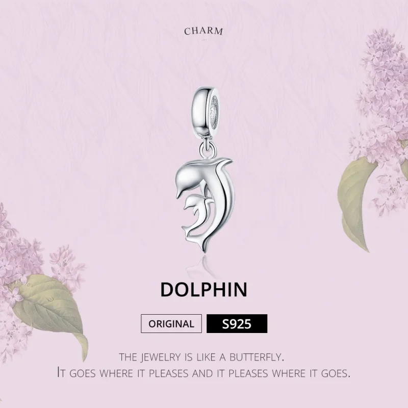 (kép) PANDORA típusú delfin függő charm - SCC1206 - Megtekintés 2