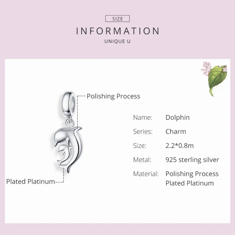 (kép) PANDORA típusú delfin függő charm - SCC1206 - Megtekintés 3