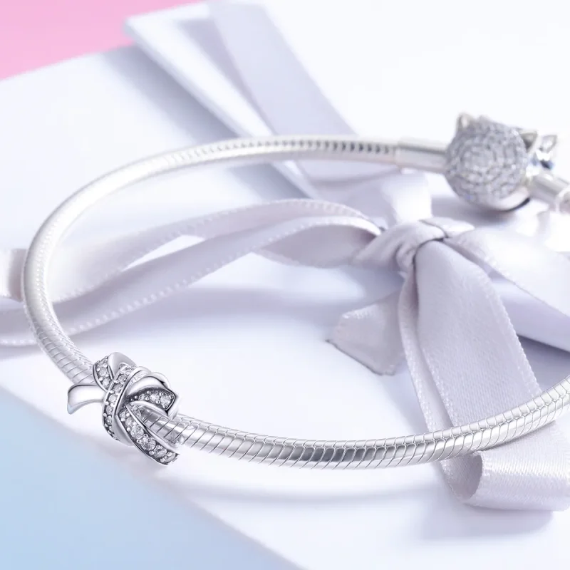 (kép) PANDORA típusú édes íjcsomó charm - SCC773 - Megtekintés 3