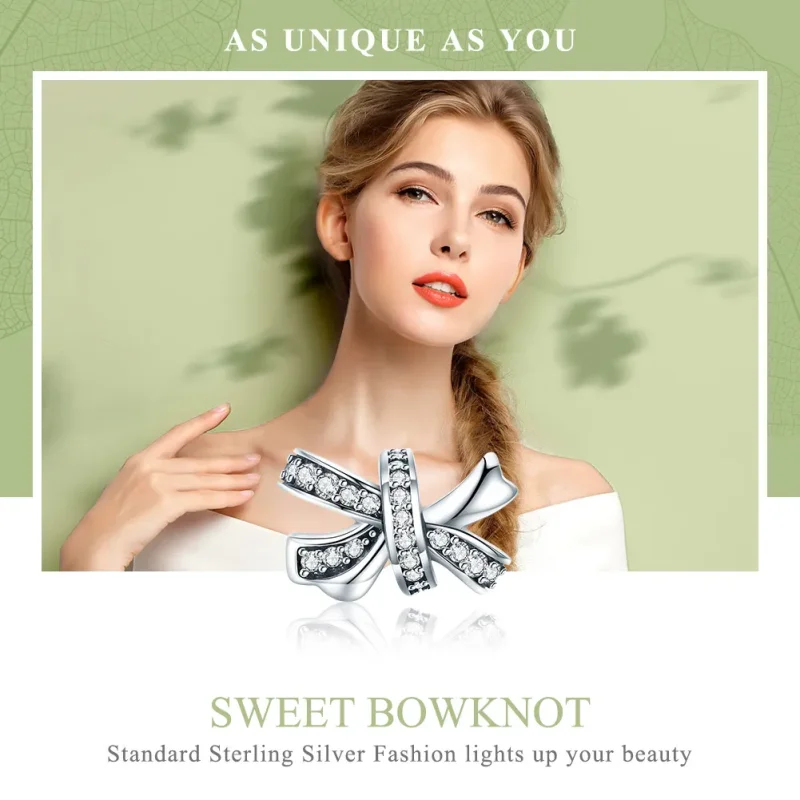 (kép) PANDORA típusú édes íjcsomó charm - SCC773 - Megtekintés 6