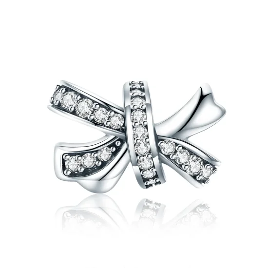 (kép) PANDORA típusú édes íjcsomó charm - SCC773
