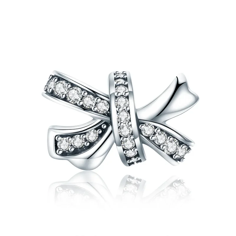 (kép) PANDORA típusú édes íjcsomó charm - SCC773