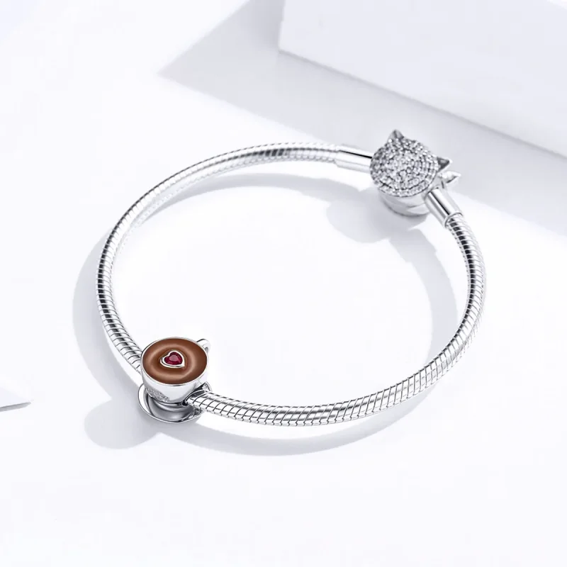 (kép) PANDORA típusú délutáni kávé charm - SCC1286 - Megtekintés 4